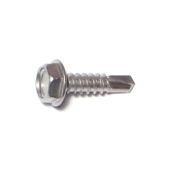 Midwest Fastener Self-Drilling Screw, #10 x 3/4 in, Stainless Steel Flange Hex Head External Hex Drive, 25 PK 65167 - main